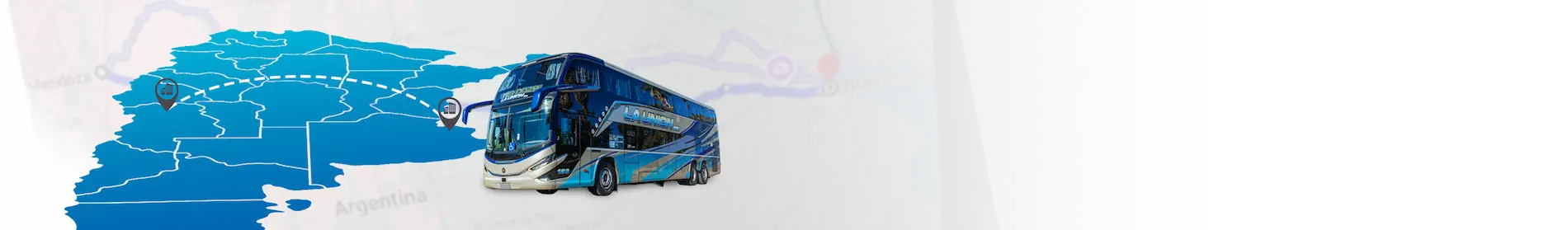 Mapa de Argentina y colectivo de LA UNION S.R.L.